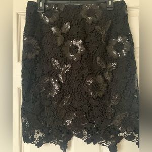 Sans Souci Black Lace with sequins skirt Size L